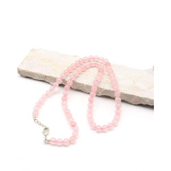 Collier quartz rose naturel...