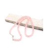 Collier quartz rose naturel perles rondes 6mm - Mosaik bijoux indiens