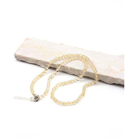 Collier citrine naturelle perles rondes - Mosaik bijoux indiens