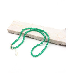 Collier agate verte perles...