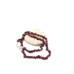 Collier grenat naturel en...