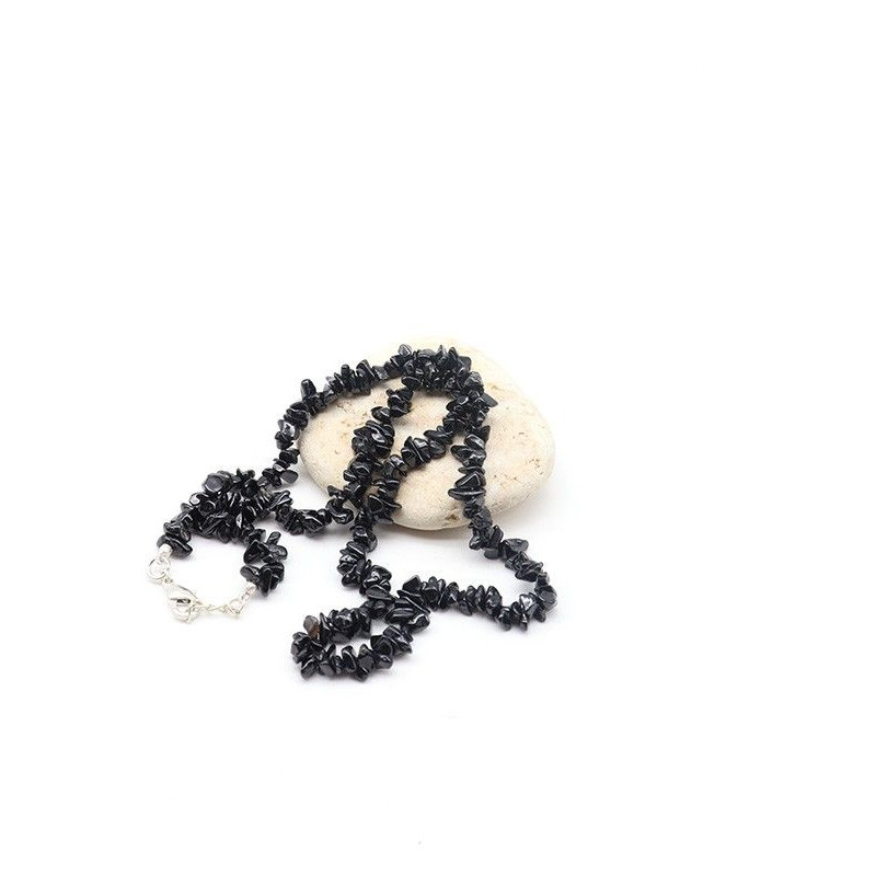 Collier onyx naturel en pierres concassées - Mosaik bijoux indiens Collier onyx naturel en pierres concassées - Mosaik bijoux indiens
