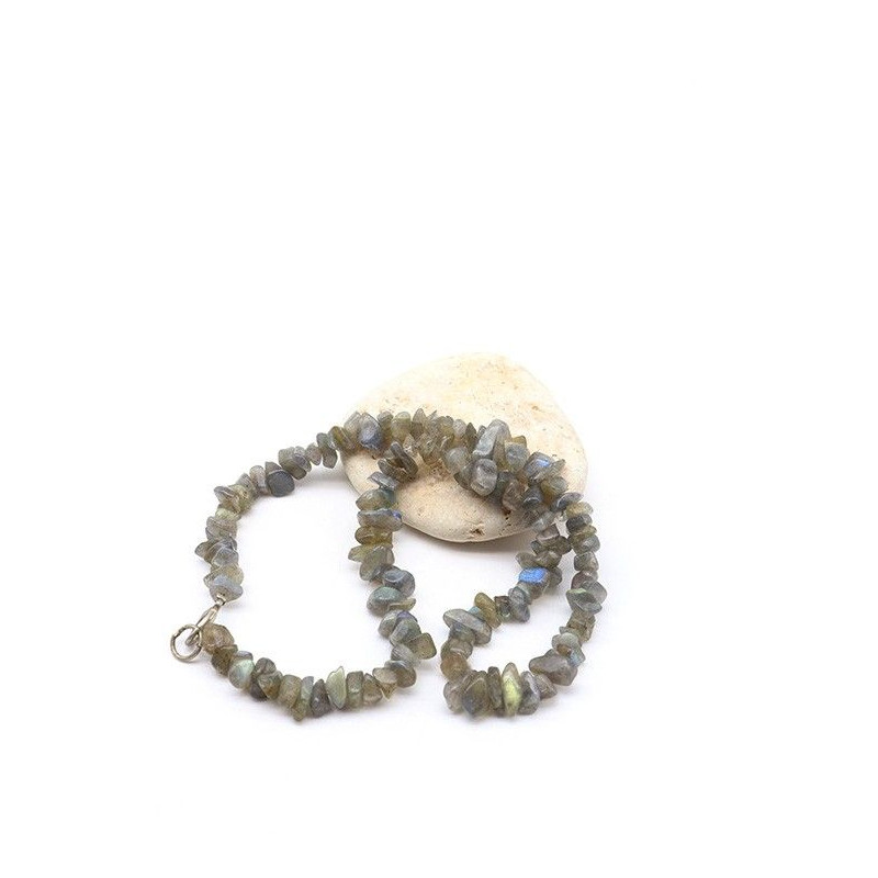 Collier labradorite naturelle pierres concassées - Mosaik bijoux indiens Collier labradorite naturelle pierres concassées - Mosaik bijoux indiens