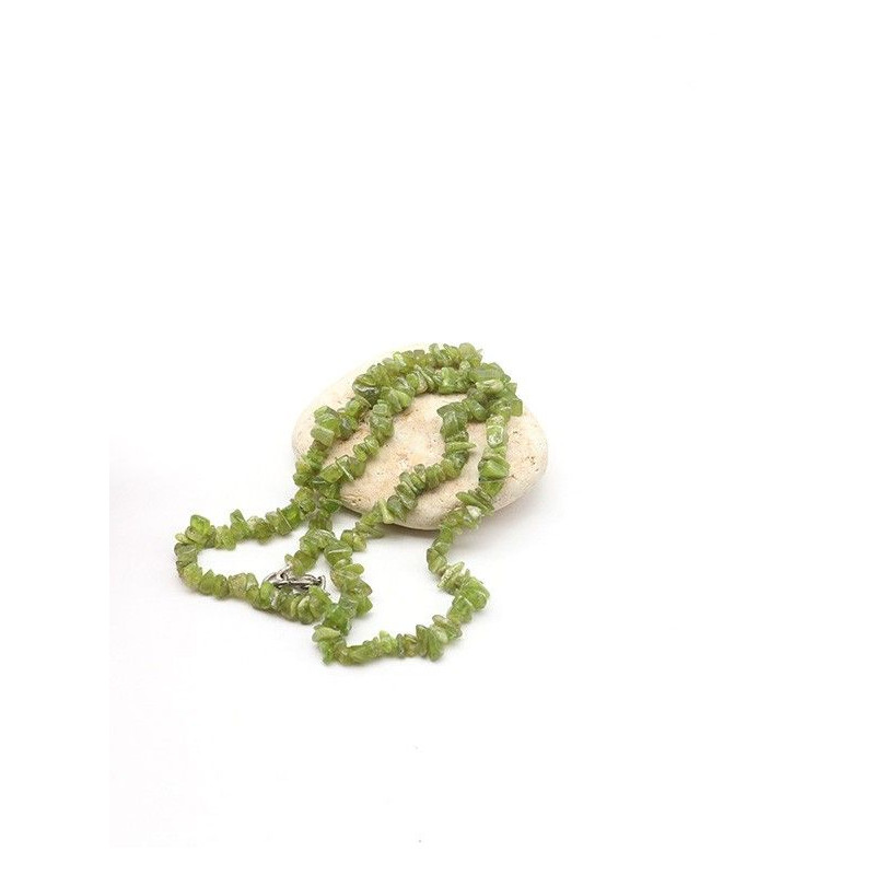 Collier vésonite naturelle pierre concassée - Mosaik bijoux indiens