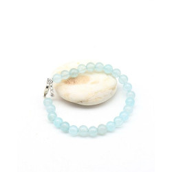 Bracelet en pierre onyx bleu