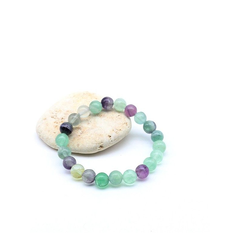 Bracelet en fluorite élastique - Mosaik bijoux indiens Bracelet en fluorite élastique - Mosaik bijoux indiens