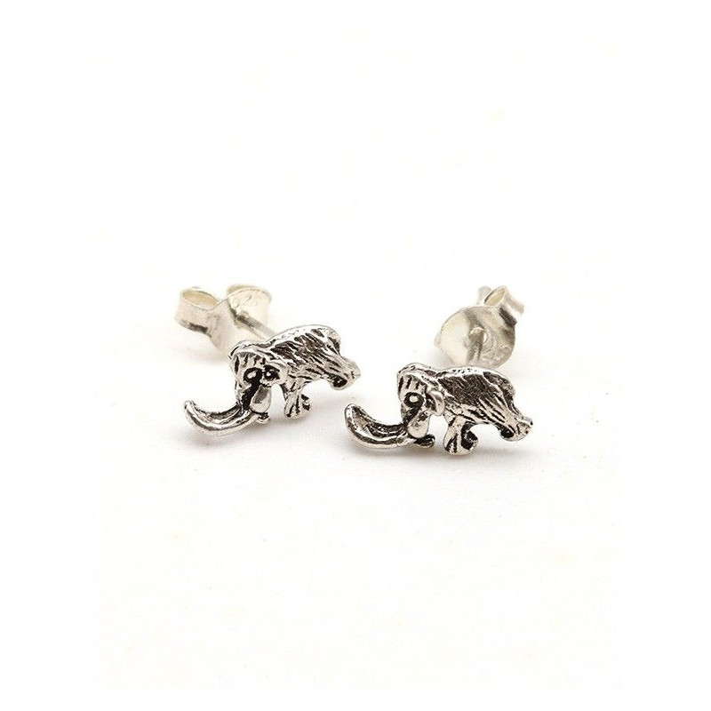 Clous d'oreilles argent éléphant Mosaik Bijoux Indiens - 1 Clous d'oreilles argent éléphant Mosaik Bijoux Indiens - 1