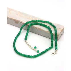 Collier agate verte pierres...