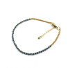Chaîne de pied dorée et bleue - Mosaik bijoux indiens