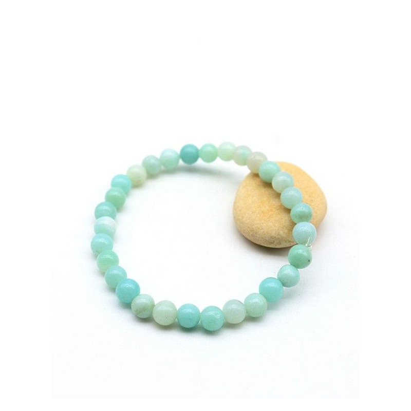 Bracelet amazonite bleue naturelle - Mosaik bijoux indiens Bracelet amazonite bleue naturelle - Mosaik bijoux indiens