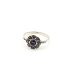 Bague argent fine fleur et améthyste - Mosaik bijoux indiens