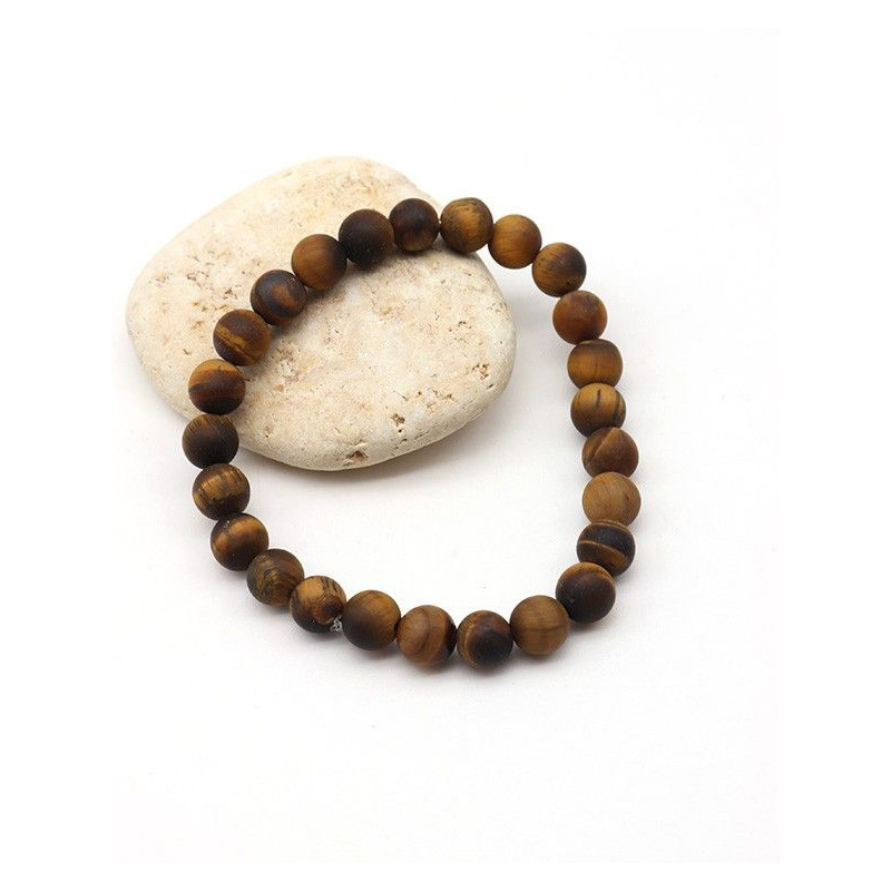 Bracelet œil de tigre mât pour homme - Mosaik bijoux indiens Bracelet œil de tigre mât pour homme - Mosaik bijoux indiens
