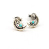 Boucles d'oreilles croissant de lune et turquoise - Mosaik bijoux indiens