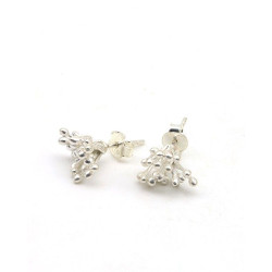 Puces d'oreilles argent uni...
