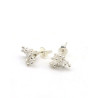 Puces d'oreilles argent uni - Mosaik bijoux indiens