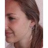 Boucles d'oreilles argent ronde -Mosaik bijoux indiens