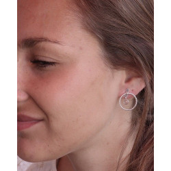 Clous d'oreilles argent et...