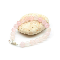 Bracelet quartz rose perles...