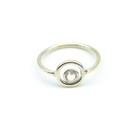 Bague argent ronde et...