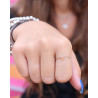 Bague argent cornaline très fine - Mosaik bijoux indiens