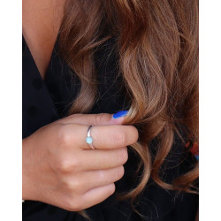 Bague argent et pierre...