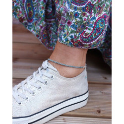 Chaine cheville bleue en...