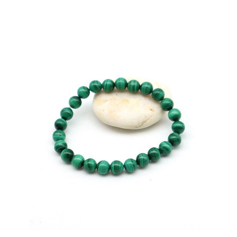 Bracelet malachites perles rondes - Mosaik bijoux indiens Bracelet malachites perles rondes - Mosaik bijoux indiens