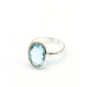 Bague argent et topaze bleue - Mosaik bijoux indiens