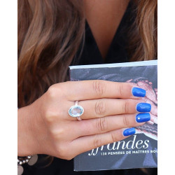 Bague argent fine et topaze...