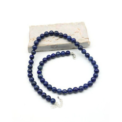 Collier lapis lazuli 8mm -...