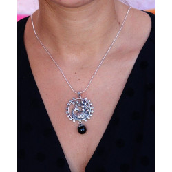 Pendentif ethnique paon et...