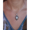 Tête de bouddha argent pendentif - Mosaik bijoux indiens