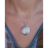Pendentif graine de vie argent - Mosaik bijoux indiens