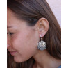 Boucles d'oreilles graine de vie argent - Mosaik bijoux indiens