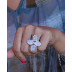 Bague argent 4 pierres de...