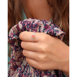 Bague fine argent cornaline...