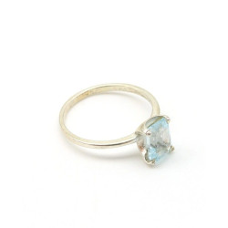 Bague fine et topaze -...