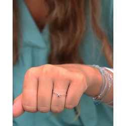 Bague argent fine et pierre...
