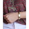 Demi jonc doré peace and love - Mosaik bijoux indiens