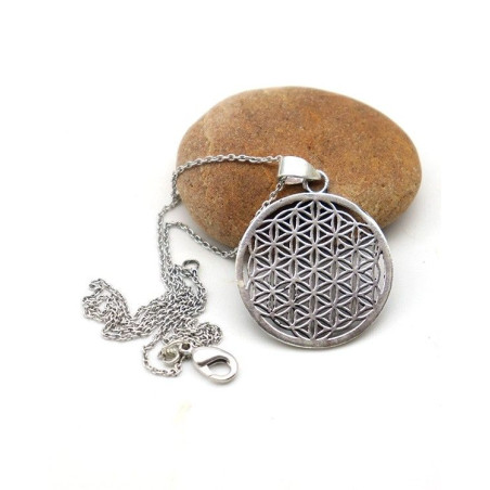 Collier pendentif fleur de vie - Mosaik bijoux indiens