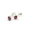 clou d'oreille argent grenat - Mosaik bijoux indiens
