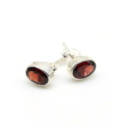 clou d'oreille grenat - Mosaik bijoux indiens