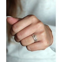 Bague fine argent - Mosaik...