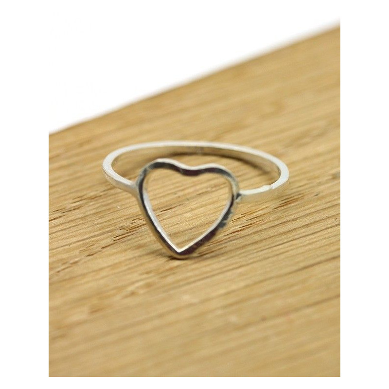Bague argent coeur - Mosaik bijoux indiens