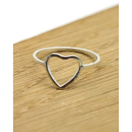 Bague argent coeur - Mosaik bijoux indiens