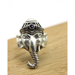 Bague argent éléphant -...