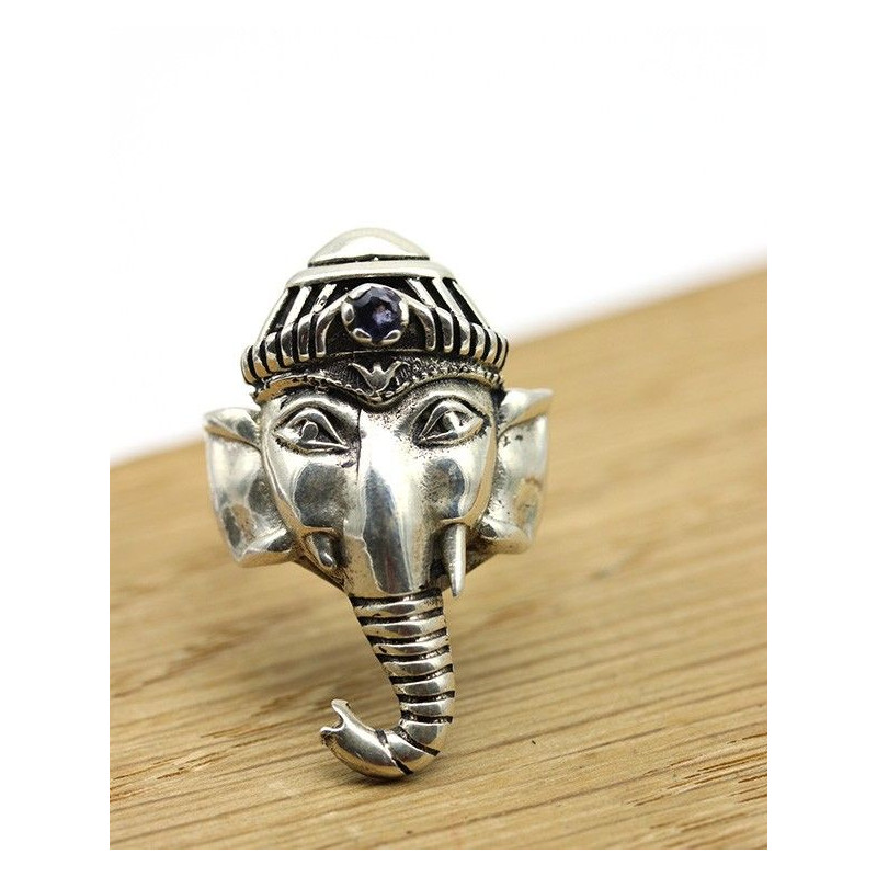 Bague argent éléphant - Mosaik bijoux indiens