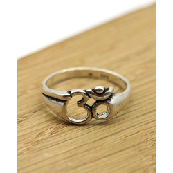 Bague aum argent fine -...