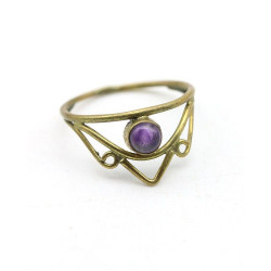 Bague dorée en laiton -...