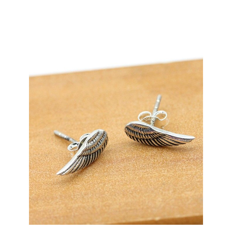 Puces d'oreilles ailes en argent - Mosaik bijoux indiens